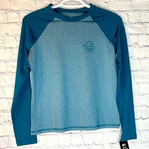Art Class Rush Guard teal XL14 long sleeve Athletic fit swim top